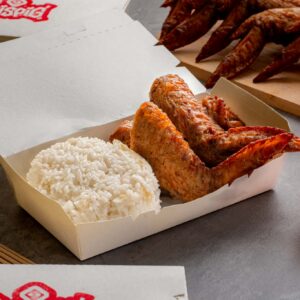 1PC Wings w/ rice and sauce