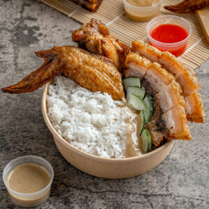 Baked Wings + Roast Pork